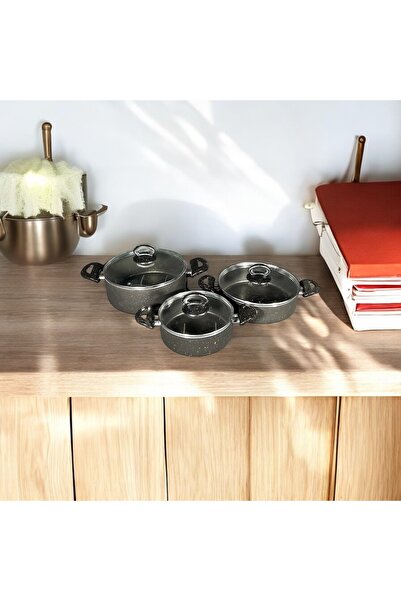 BENA LİFE 6 PARÇA GRANİT BASIK TENCERE SETİ