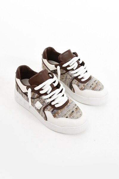 Seniorah Γυναικεία αθλητικά παπούτσια Oleaje - Καφέ δέρμα