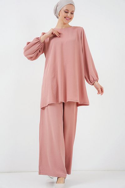 Bigdart Damen Ayırbin Tunika und Pantalon Bottom Top Anzug Lachs Modell 6712