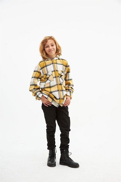 Hilal Akıncı Kids Unisex Oversize Lumberjack Fabric Jacket