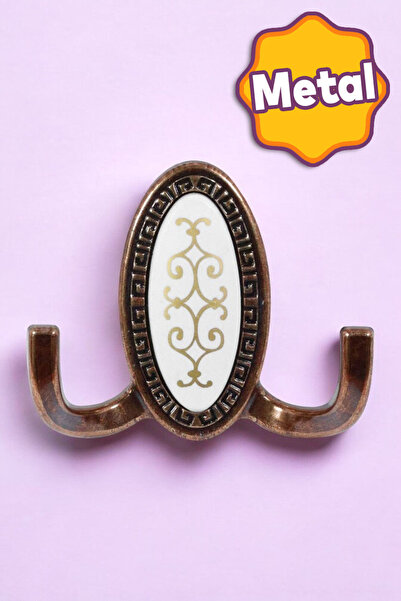 Badem10 Seçil Vestiyer (metal Antik Bakır ) Mobilya Duvar Portmanto Dolap Elb...