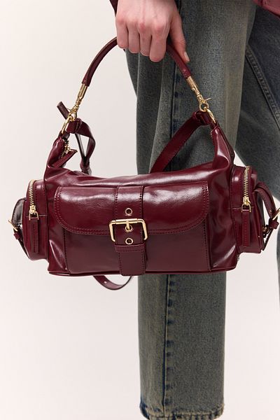 Manuka Mica Buckle Bag Burgundy