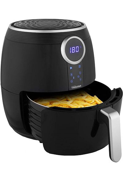 Tristar Friteuza fara ulei XXL Tristar FR-6956, 1500W, Capacitate 4.5 l, Termostat reglabil 80-200 C, Negru