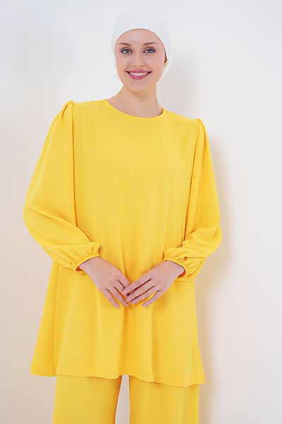 Bigdart Γυναικείο Σετ Παντελόνι Ayrobin Tunic Bottom Top 6712 - Κίτρινο