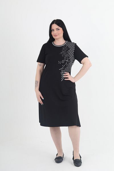 GNR Plus Size Short Sleeve Print Dress
