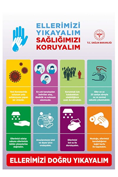 MIGNATIS Мийте руки, бережіть здоров'я Коронавірус Листовий матеріал 25x35см ...