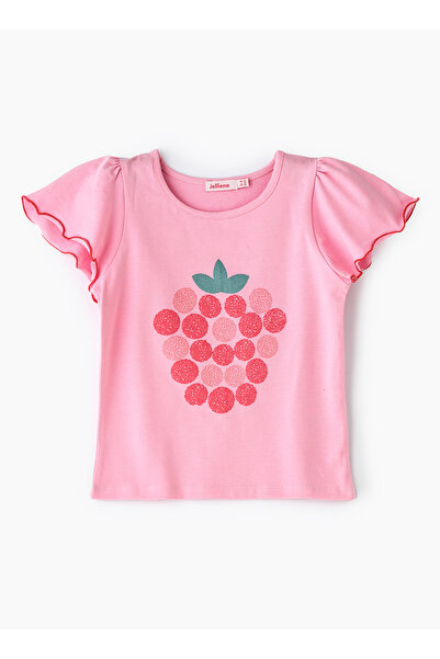 Basicxx Girls Pink Strawberry T-shirt