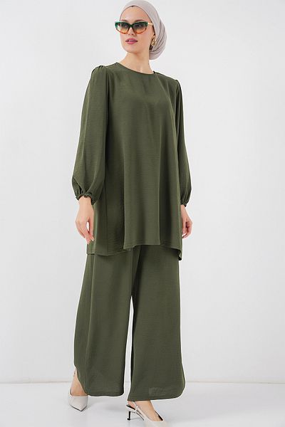 Bigdart Γυναικείο Σετ Παντελόνι Ayrobin Tunic Bottom Top 6712 - Χακί