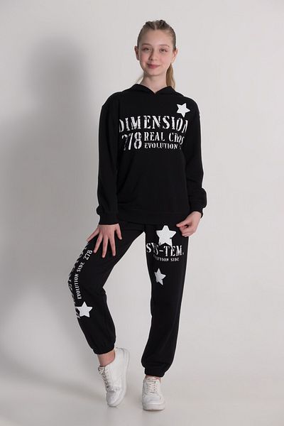 Elabutik M 9317 Girl's Tracksuit Tkm 11-15 Years
