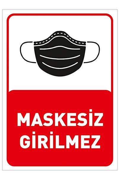 MIGNATIS Zabranjeno ulazak bez maske Znak Banner Materijal za znak 35x50cm Syl47