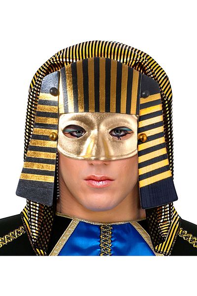 SAVA HOME COLLECTİON Egyptian Mask Pharaoh Mask with Rubber Apparatus 21x23 cm