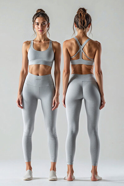 JOLT Γυναικείο ίσιο γκρι μακρύ κολάν Μοντέλο No: 001