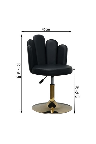 Cupio Make-up chair Glam Petal - Black
