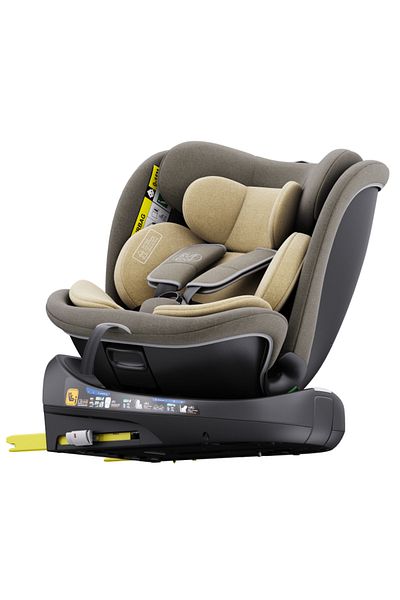 BUF BOOF Scaun Auto B-Joy DELUXE BUF BOOF iSIZE LightBrown Isofix pozitie somn 155 grade rotativ 40-150 cm