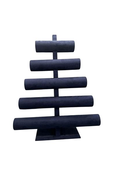 MeGass Dekor Domestic Production Geranium Fabric Navy Blue Color Five Stage Watch - Bracelet Display Stand