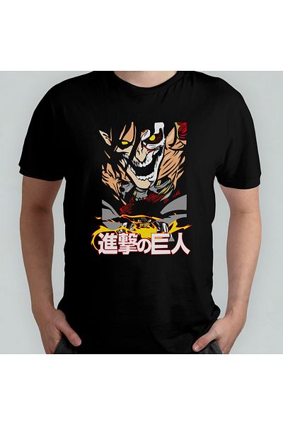 Pixxa Attack On Titan Eren Jaeger 100% βαμβακερό ποδηλατικό μπλουζάκι μοντέλο 14