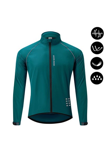 WOSAWE EU XL (ASIA 2XL) BL244-Q WOSAWE Men's Cycling Windbreaker Ultralight Reflective Windproof Jacket Men