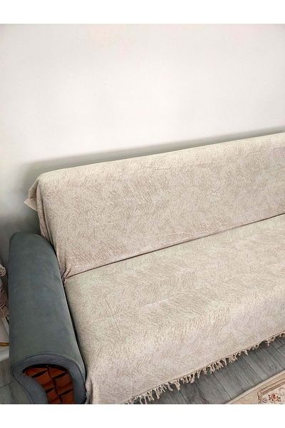 Mandaş Husa pentru canapea si canapea extensibila din bumbac anti-alunecare Bej - 170x220