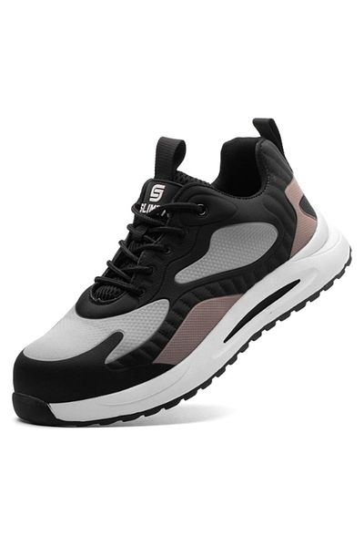 SLIMTA Safety Shoes for Men Women Steel Toe Boots Non-Slip Lightweight Breathable Sneakers