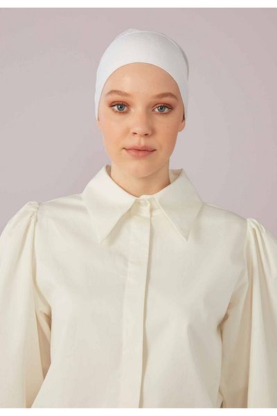 Fresh White Plain Bonnet - Mesh and Seamless