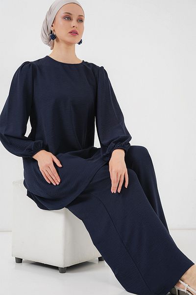 Bigdart Γυναικείο Σετ Παντελόνι Ayrobin Tunic Bottom Top 6712 - Navy Blue
