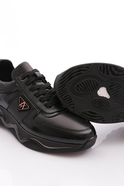 DGN Erkek Sneaker Ayakakbı Hakiki Deri Siyah 832310106