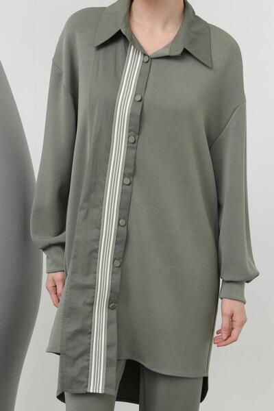 Puane 14297 Kadın Garnili Şerit Detaylı Modal Takım