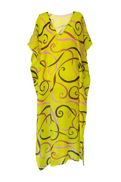 Remsa Mayo Patterned Single Kaftan Pareo on Hijab Swimsuit REX-P01