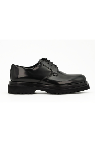 Tuna Genuine Leather Black Oxford Men's Shoes - Eva Sole - 2679