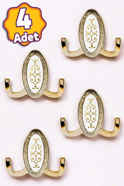 Badem10 (4 ADET) Seçil Vestiyer Gold Altın Metal Duvar Portmanto Dolap Elbise...