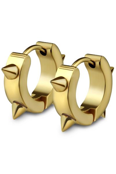 Takı Dükkanı Studded Spike Punk Unisex Steel Earrings Pair 3mm Mse3