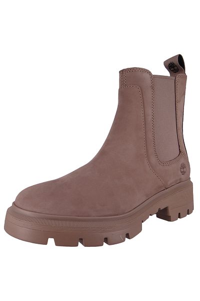 Timberland Damen Sportliche Stiefelette Cortina Valley Chelsea TB0A41EW929 Grau Taupe Nubuck Leder mit GreenSt