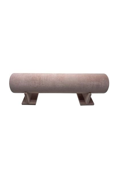 MeGass Dekor Domestic Production Large Size Suede Fabric Pink Color 50 cm Footed Crown Stand