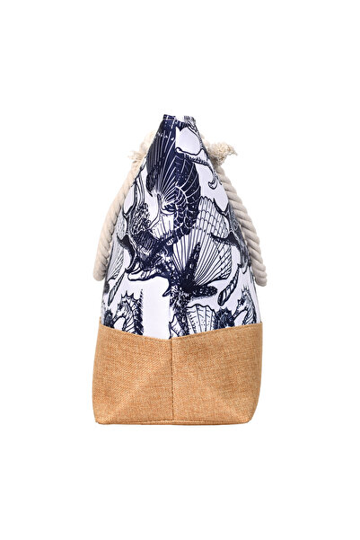 MORANO Waterproof Beach and Shopping Bags, Large Zipper Tote Bag, Shoulder Bags