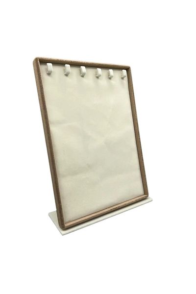 MeGass Dekor Εγχώριας παραγωγής Suede Fabric Claw Cream Χρώμα 34/24 cm Footed Claw Rosary Jewelry Stand