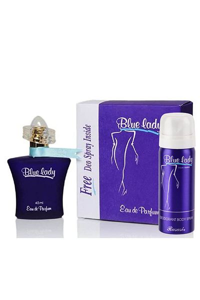 Rasasi Blue Lady EDP with Free Deodorant Spray 40, 50 ml