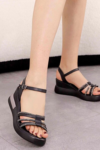 Mamito Ayakkabı BLN 2018 Wedge Sole Stone Sandals