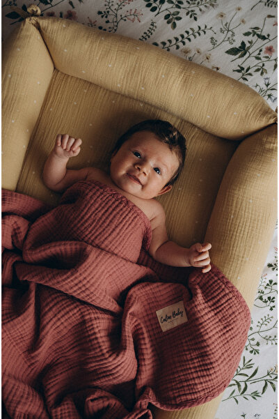 Caline Baby بطانية موسلين 4 طبقات 115 × 115 سم - كيريت