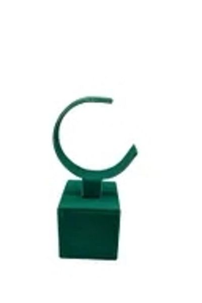 MeGass Dekor Domestic Production Suede Fabric Green Color 13 cm Clamp Clock Display Stand