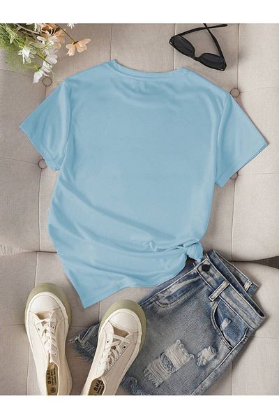PENTHİLUS Tricou ușor și elastic, cu gât rotund, cu imprimeu căpșuni, fără umeri
