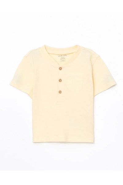 LC Waikiki Lc Wai̇ki̇ki̇ Buttoned Baby Boy T-Shirt and Sweatpants Set of 2