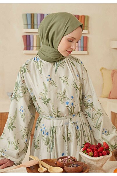 Fresh İnce Pamuk Vual Şal Çağla Yeşili