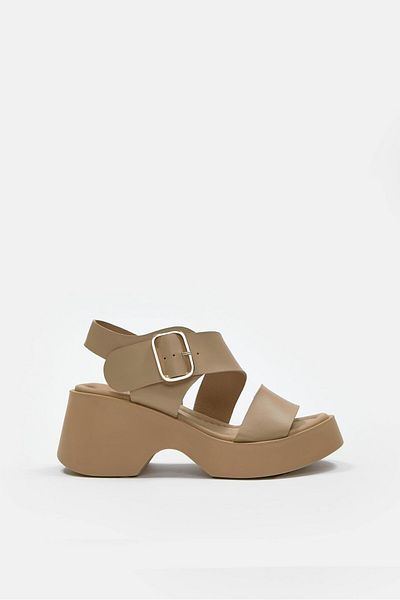 NILUFARR Leonie Nude Genuine Leather Heeled Sandals