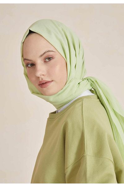 Fresh Thin Cotton Voile Shawl - Lemon Flower Paterni