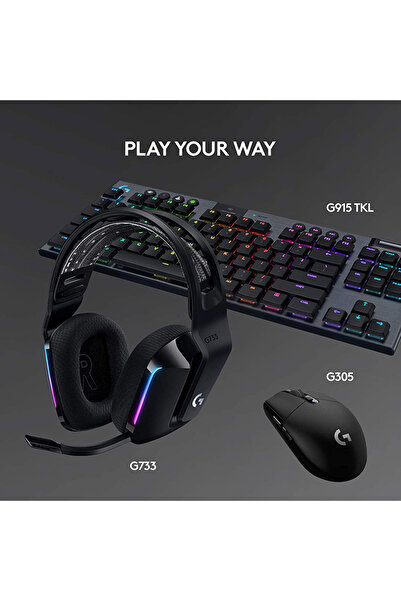 logitech سماعة الألعاب اللاسلكية Logitech G733 LightSpeed Black RGB
