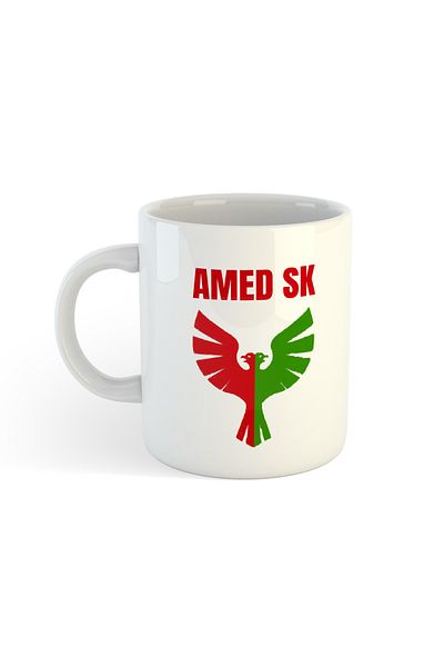 ZERYA كوب بورسلين بشعار AMEDSPOR - كوب كوب لمحبي الرياضة من أميد - كوب رياضي من أميد