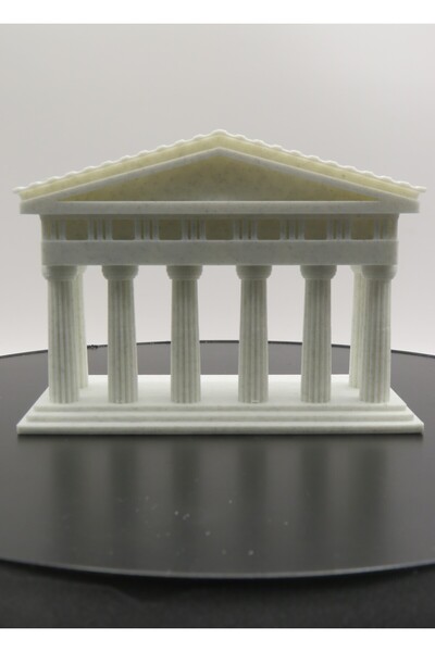 MODA Antik Tapınak Kitaplık Başlığı - 3D Baskı Dekoratif Kitap Desteği | Mima...