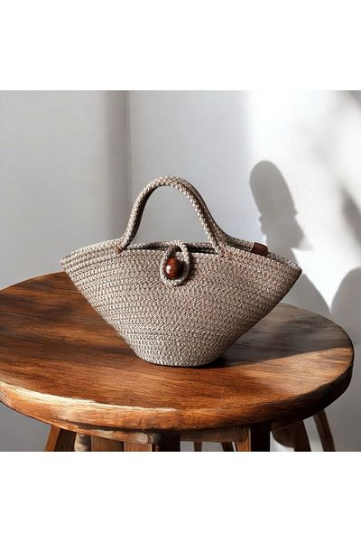 KOCONCEPT Jute Thread Mini Handbag