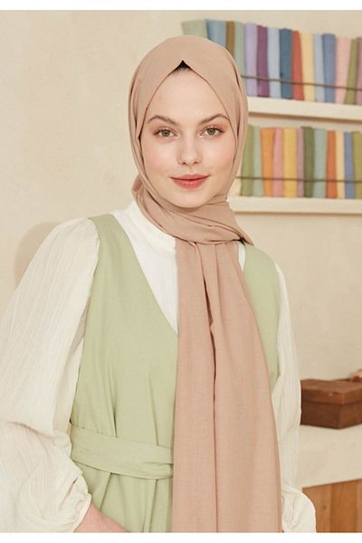 Fresh Thin Cotton Nude Voile Shawl