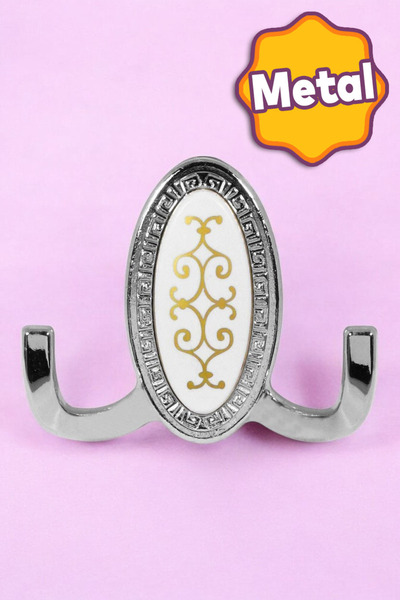 Badem10 Seçil Vestiyer Duvar Askısı Dolap Elbise Askılığı Krom Askı